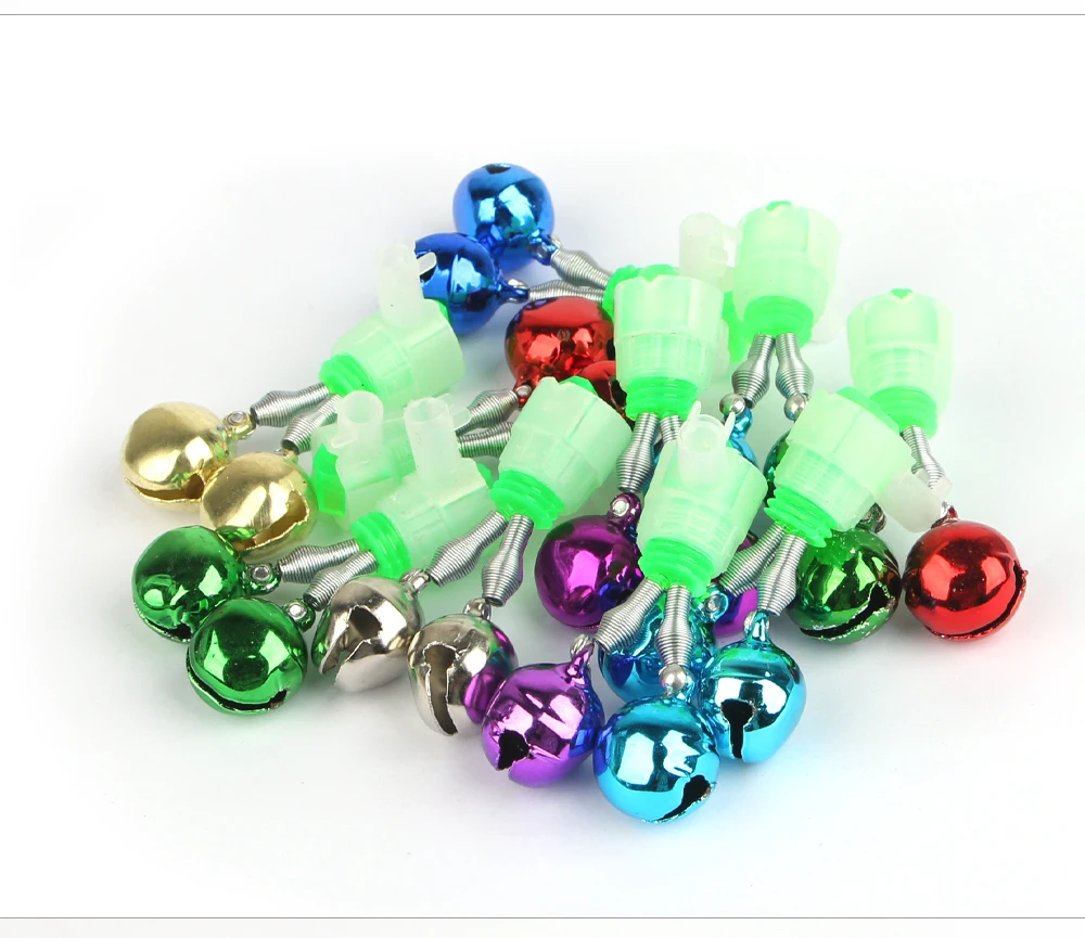 NGB 10PCS Mehrfarbige Fisch Glocke Alarm Outdoor Feeder Top Spitze Clips Glocke Stange Karpfen Angeln Zubehör – Detail 6