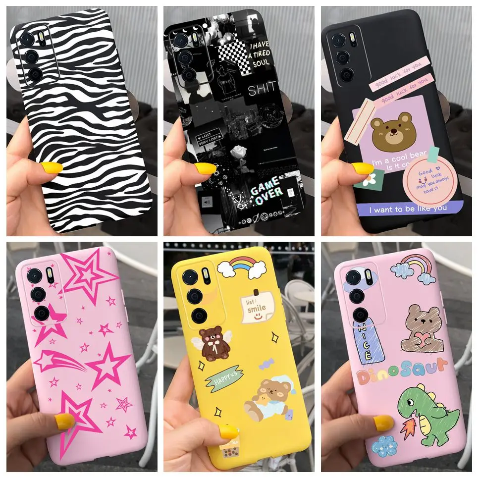 Per Oppo A16 A16S A16K A16E Cassa Del Telefono Oppo A54S Della Copertura Posteriore Bella Modello Di Silicone Liquido Opaco Coque Funads Oppoa16K Un 1