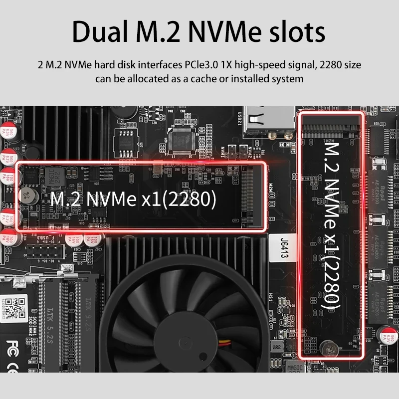 NAS Motherboard J6413 J6412 2*Intel i226-V 1*RTL8125BG 2.5G LANs 2*NVMe 6*SATA3.0 2*DDR4 1*PCIe Mini ITX Soft Router Mainboard 5