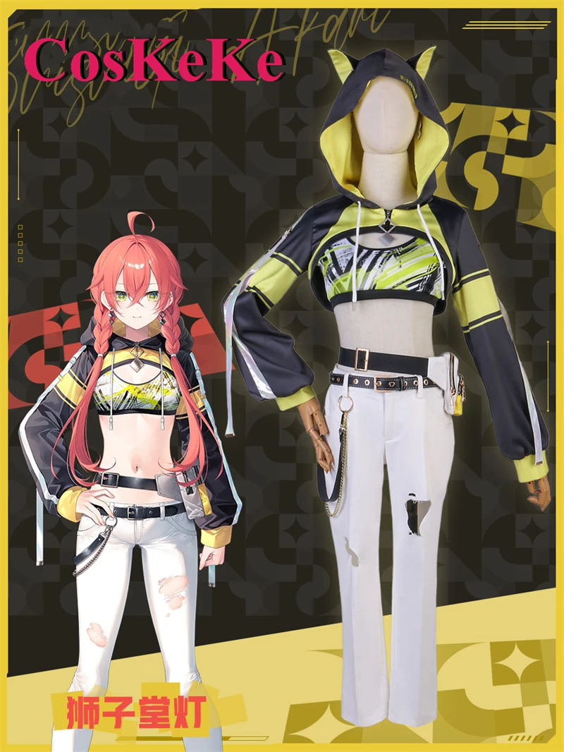 

CosKeKe Shishido Akari Косплей Аниме VTuber NIJISANJI костюм сладкий женский стиль Хэллоуин