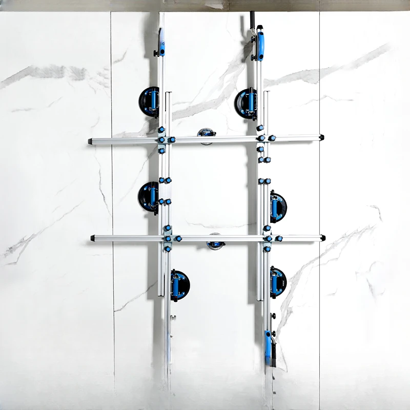

Large plate ceramic tiles, rock plates, vacuum suction cup handling, lifting frame, large specification glass and stone