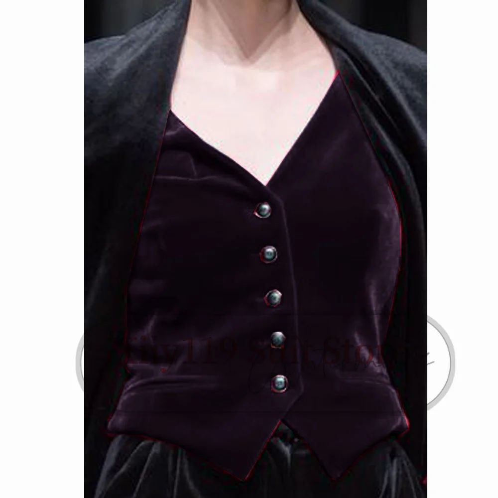 Women's Vest Velveteen Business Casual Single Breasted Retro V-Neck Sleeveless Vests for Women Clothing 2024new Arrivals Winter