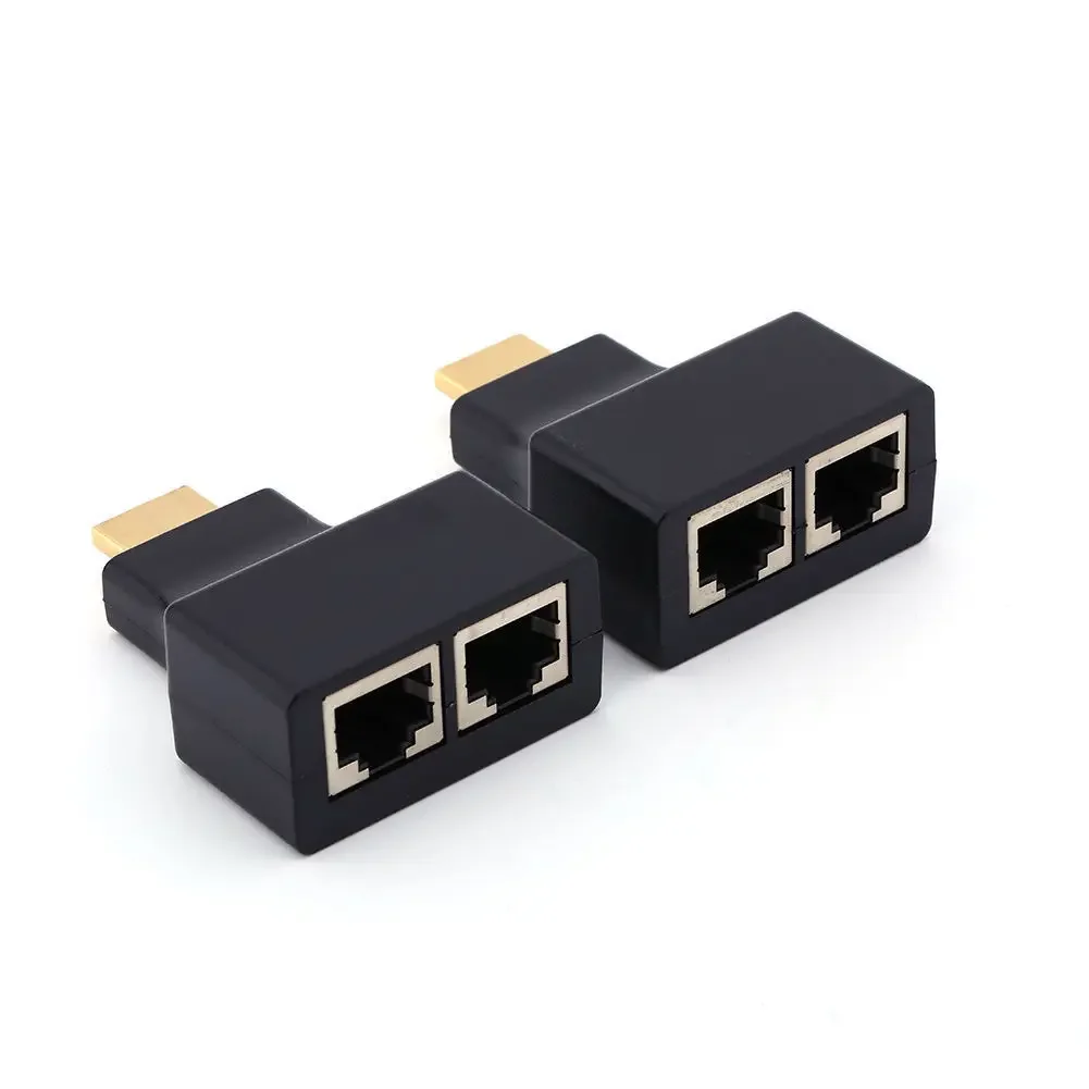 Factory Direct Hdmi Extender 30m 1080p Hdmi To Rj45 Dual Network Cable Extension Dual Twisted Wire