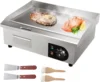 Electric Griddle, 22", 1600W Countertop Flat Top Griddle, Stainless Steel Teppanyaki Grill w/Iron Cooking Plate, 122-572℉ Adjust 1