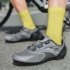 Professional Men Cycling Shoes Road Spd Gray Breathable Mesh Racing Bike Self-Locking Women Cleats Mountain Sneaker Zapatillas 4