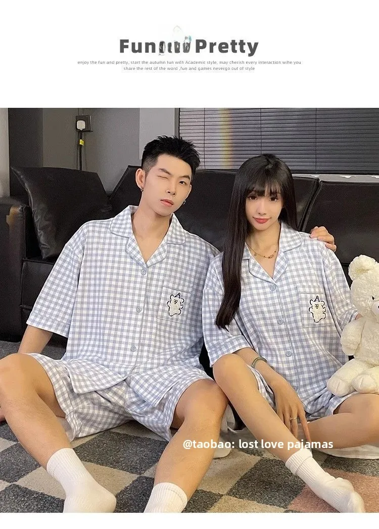 Couples Summer Cotton Sleepwear Set