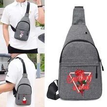 

Casual Men Chest Bags Simple and Versatile Multifunctional Waist Bag Color Print Fashion Cycling Messenger Shoulder Bag 2022 New