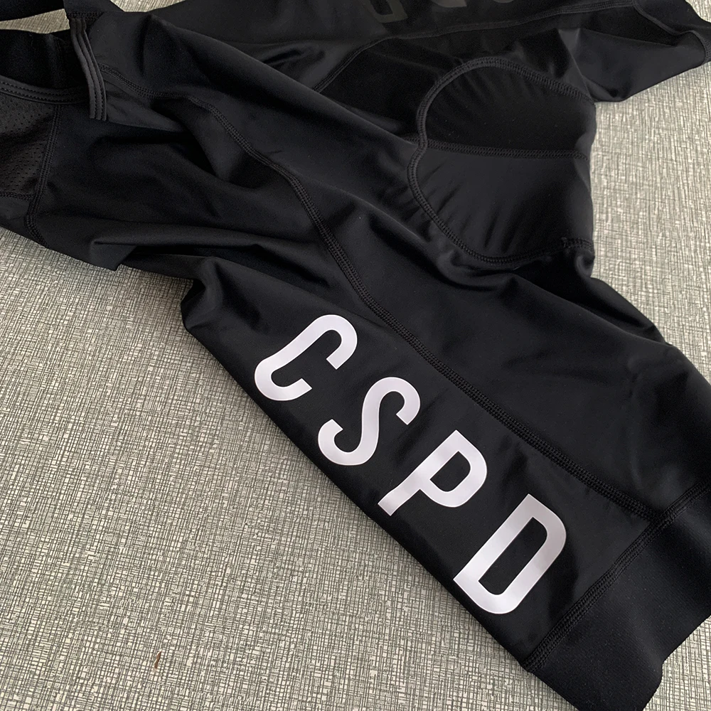 CSPD Men's Cycling Bib Shorts 6H 500KM Pro Team Anti-slip 5cm Leg Gripper Tights Braces