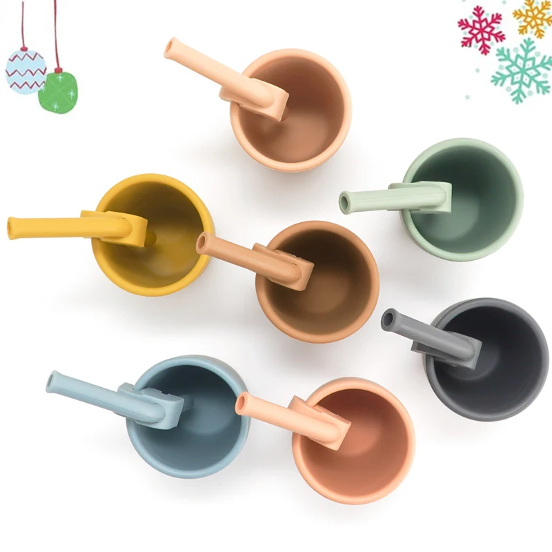 1Pcs Reusable Silicone Children Drinking Water Straw Baby Infant Feeding Straw Dishes Supplies Baby Accessories 2