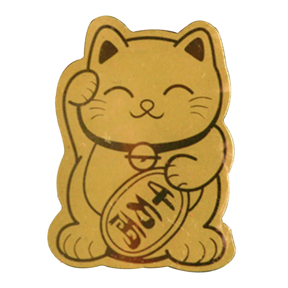 Gold Foil Lucky Cat Mobile Phone Decoration Sticker Gold Lucky Cat