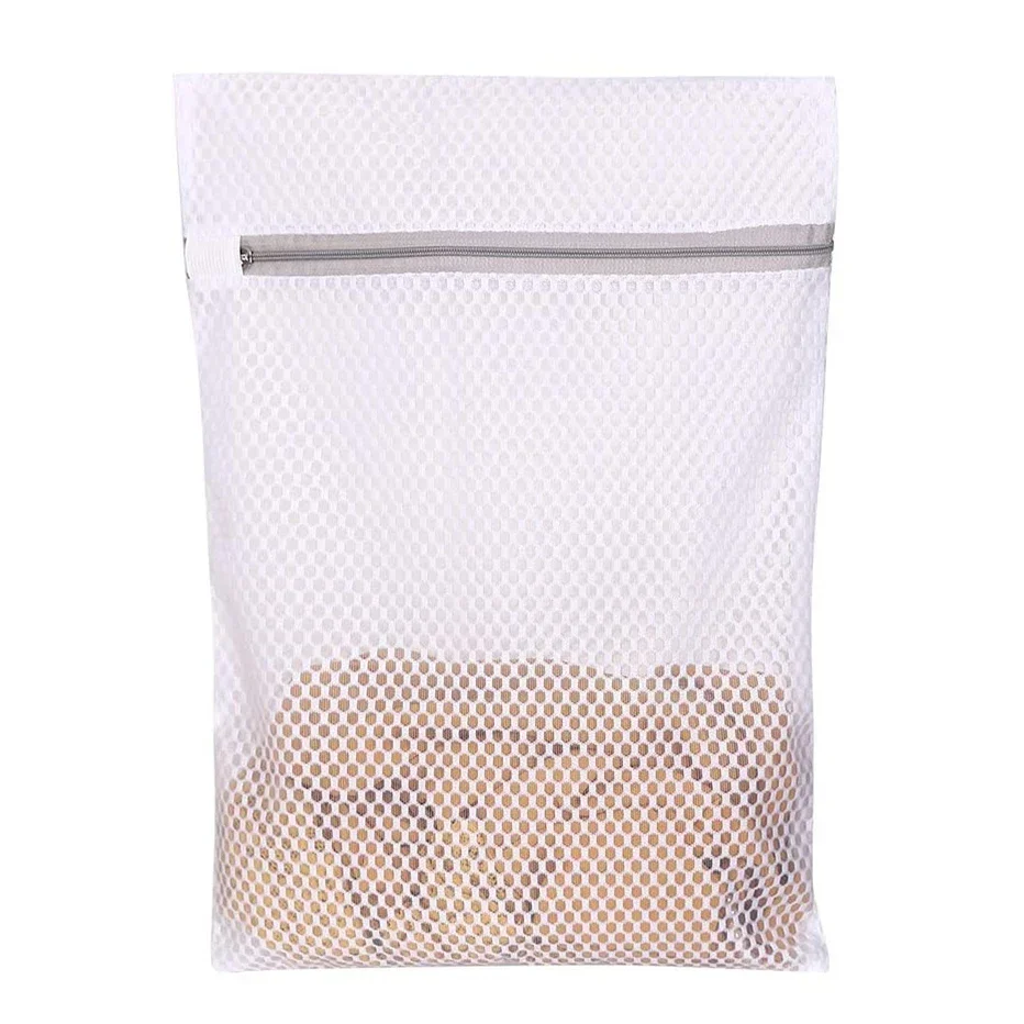 Honeycomb Grid Laundry Bag Shoe Washing Bag Lingerie Delicate Clothing Dirty Laundry Basket Clothes Organizer Mesh Fabric Home 3