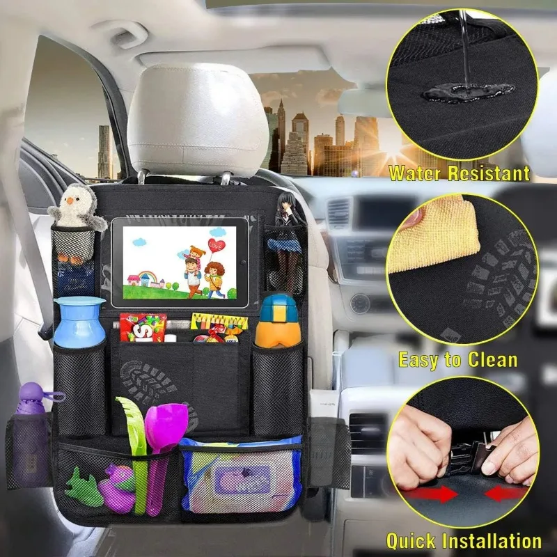 Children's car backseat, waterproof children's toy storage bag