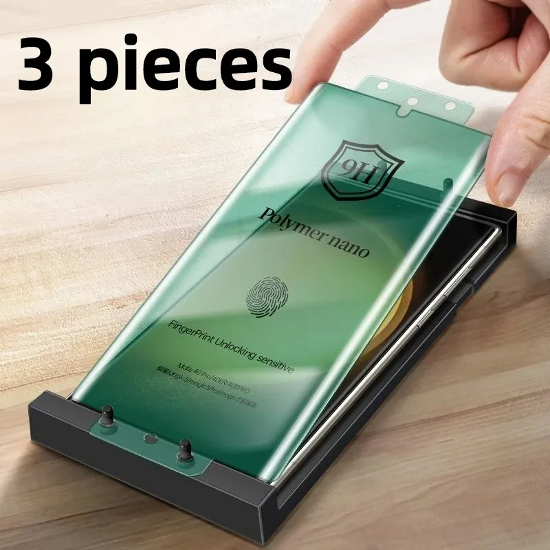 Pellicola Salvaschermo Curva 3 Pezzi Per Samsung Galaxy S23 Ultra , S22 Ultra , S21 Ultra, Per S24 Ultra Ceramic Film