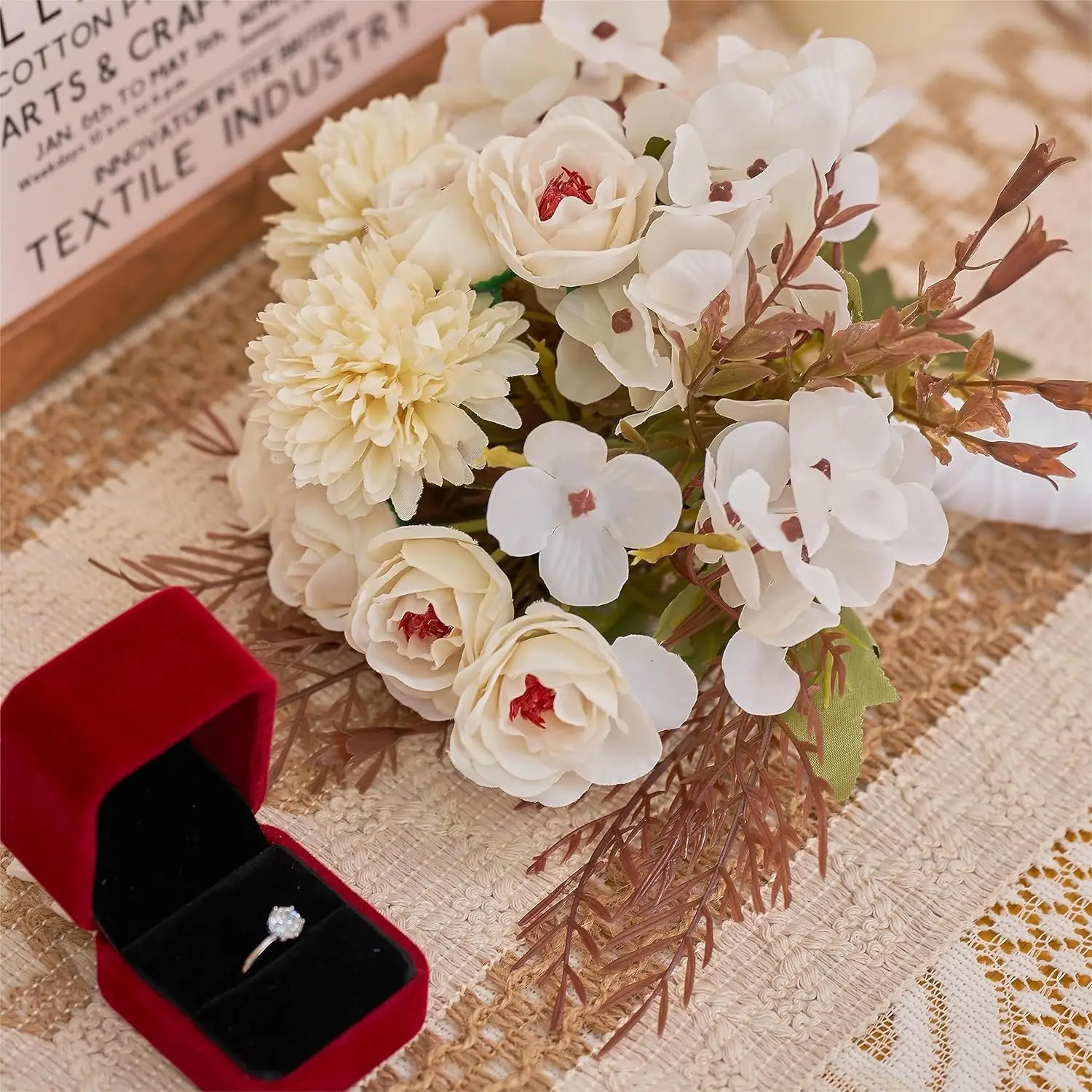 Künstliche Blumen Seide Rose Hochzeit Home Festival Dekoration Brautstrauß Handwerk Scrapbooking Kränze Fotografie Requisiten Diy Geschenk – Detail 2