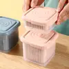 Plastic Kitchen Gadget Thick Double Layer Sealed Ginger Container Fruit Storage Containers Vegetable Tray Fridge Storage Box 1