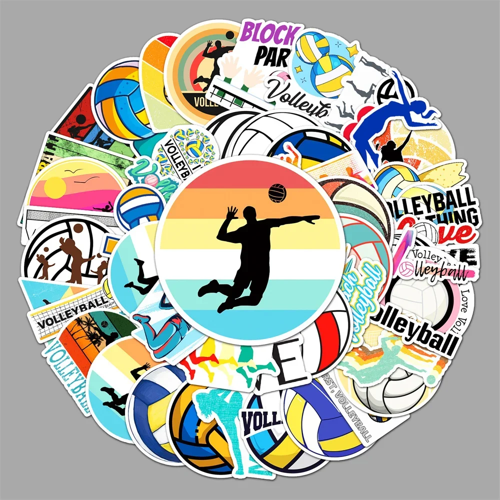 

10/30/50 шт., водонепроницаемые наклейки для волейбола