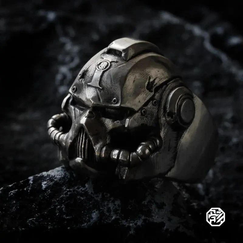 Personalità Punk Space Marine Rings Apertura Anelli Regolabili Punk Gotico Cool Rings Accessori Per Gioielli Per Feste Regali