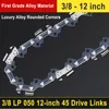 12" Guide Bar & 45 Link Chain Set 3/8"LP Pitch 0.050" Groove Width Rounded Teeth Alloy Chainsaw Components 12 Inch Electric Saw 4
