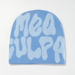 Stylish Unisex Knitted Beanie - Warm & Trendy Fashion Cap (Light Blue)