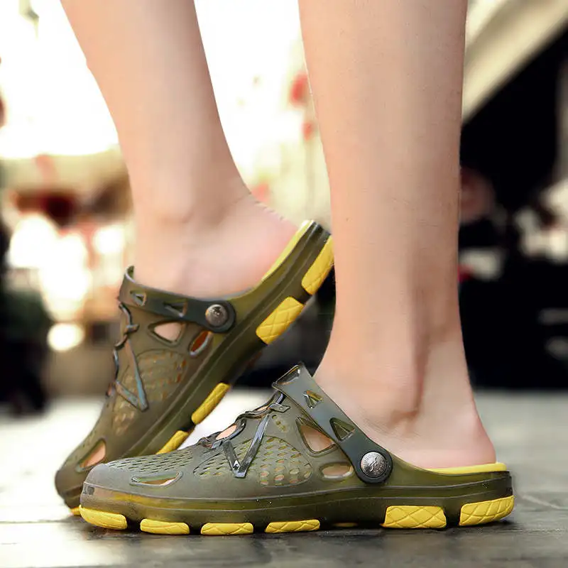 

Luxo Summer Rubber Flip Flops Loafers Ladies Non-Leather Casual Shoes Zapato Sandals Heels Number 8 Felt Slippers Green Tennis