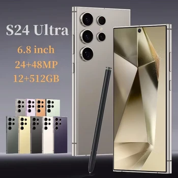 2025 New S24 Ultra Global version smartphone 7.3inch HD Snapdragon 8gen3 10core dual SIM Android14 5G phone 8000mAh unlock phone