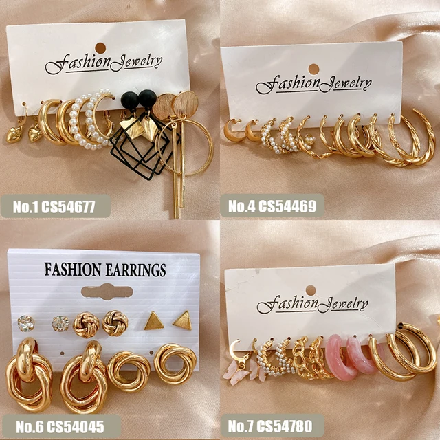 Stylish and affordable earrings for women: 17KM Pearl Twist Hoop Earrings