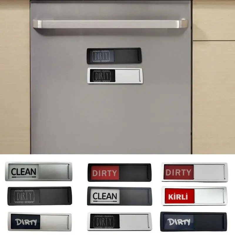 Dishwasher Clean Dirty Sign Strong Adhesive Sticker Shutter