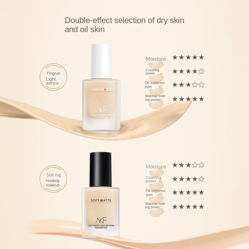 AKF Foundation High Coverage Makeup Base High Quality Professional Makeup Korean Cosmetics Concealer Luxury Product Primer 35g 5
