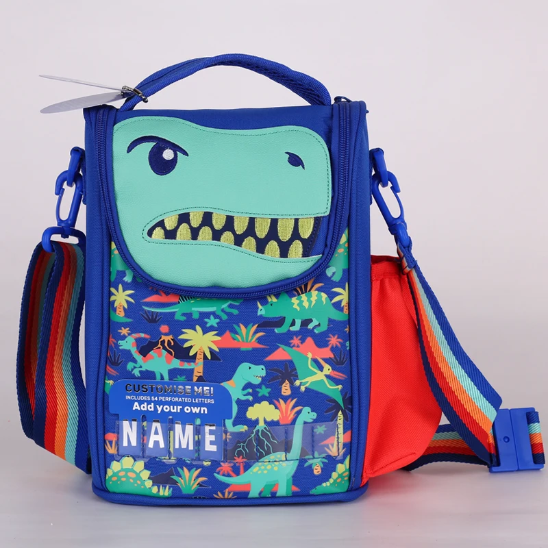 thumbnail image 1 of Mochila escolar con diseño de dinosaurio de dibujos animados australiano Smiggle, mochila para estudiantes, cartera, bolso cruzado para comida, estuche retráctil para lápices, 1 of 4