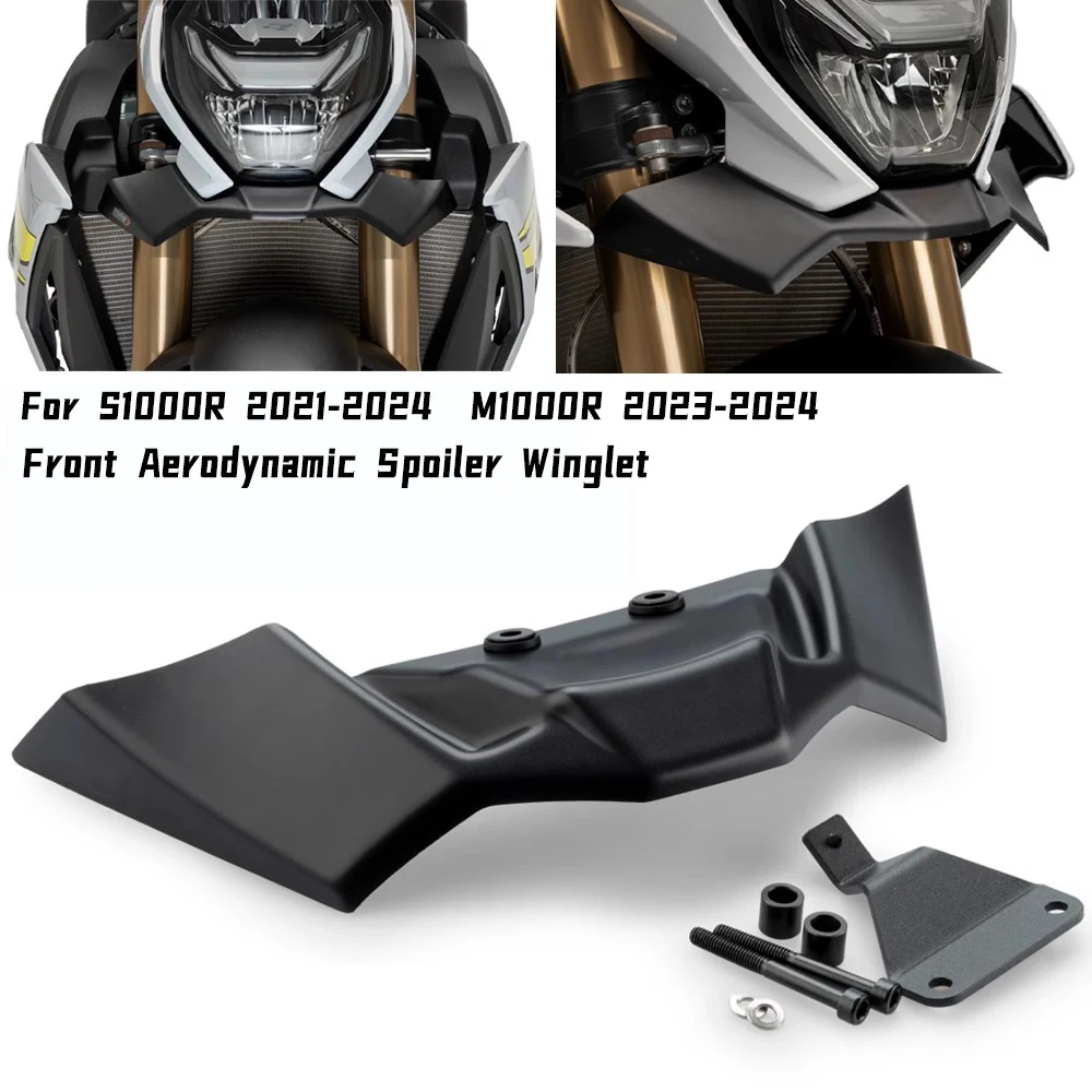 Aerodynamic Winglet Fairing for Motorcycles - Enhanced Downforce Spoiler for Naked Front