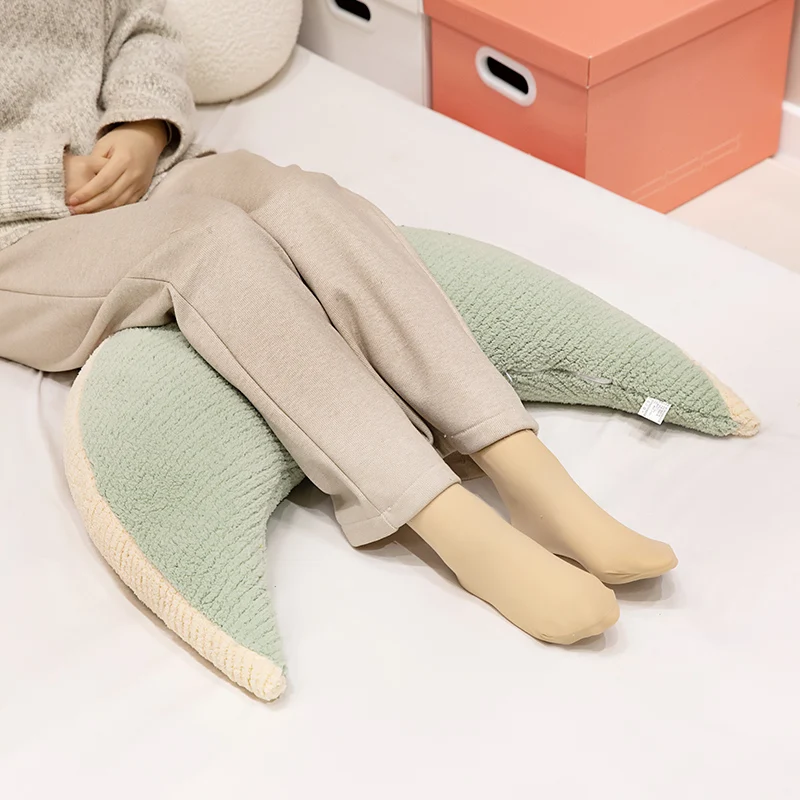 75cm Moon Cushion Decor Stuffed Four Colors Green Grey Pink Yellow Sky Pillow Neck Pillow Sofa Bed Sleeping Head Support Plushie