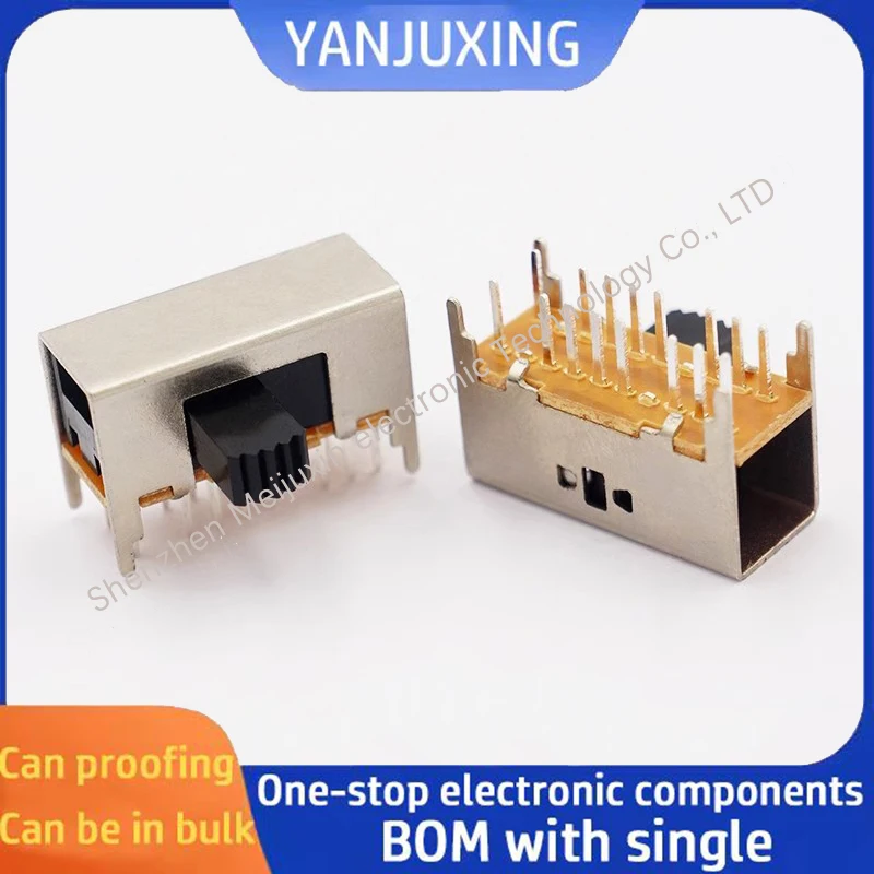 5pcs/lot SK-43D03 Toggle switch 4 fixed feet 16 horizontal sliding audio power amplifier switch 4P3T