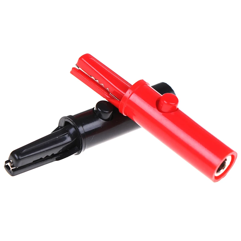 Push Button Type Full Protective Alligator Clip For Professional Multimeter 2Pcs,push button switch,digital multimeter probe,banana plug alligator clip cable
