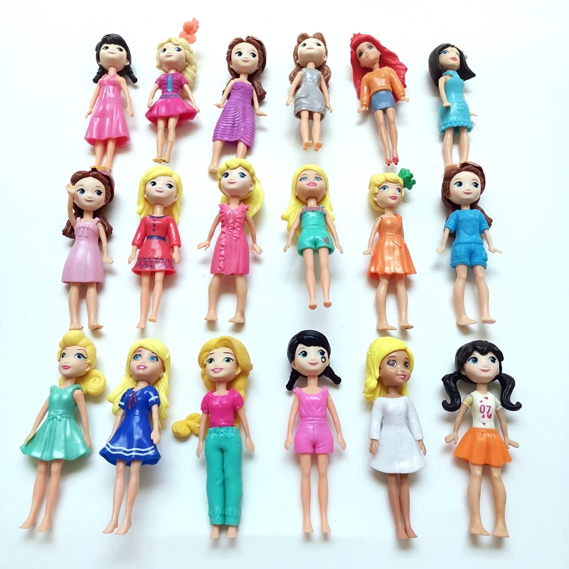 Figurines rétro classiques pour filles, 6 à 12 pièces, princesse, Style  Polly, amis, collection, en PP, jouet, cadeau pour enfants