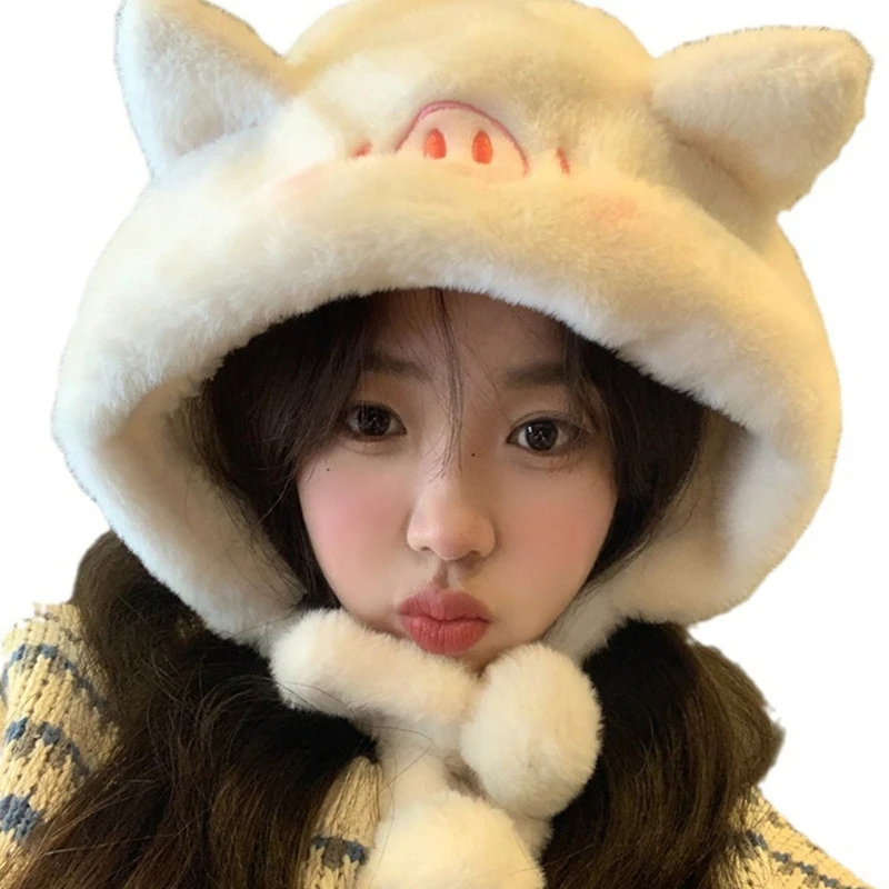 

Autumn Womens Thickening Ear Lovely Winter Warm Plush Hat Ear Warmer DXAA