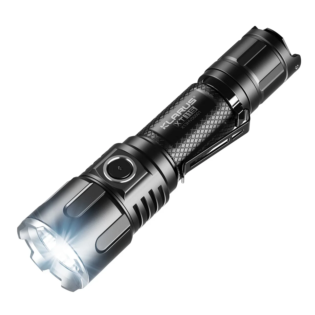 KLARUS XT11S Tactical Flashlight CREE XP-L HI 1100LM Rechargeable Professional Torch with 18650 Battery for Camping,Self Defense