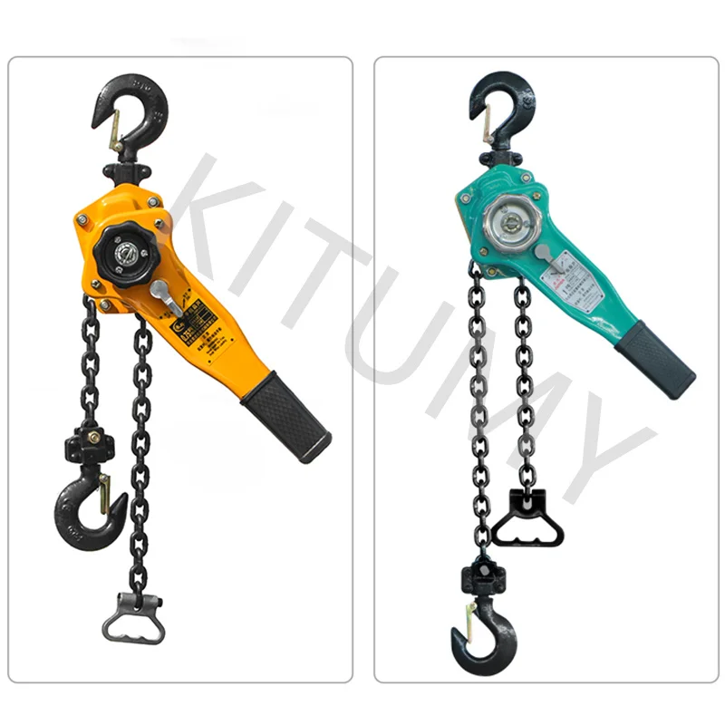 1 T Pulling Wrench Hoist Manual Lifting Chain Hoist Hand Chain Hook Portable Lever Block inverted Tightener