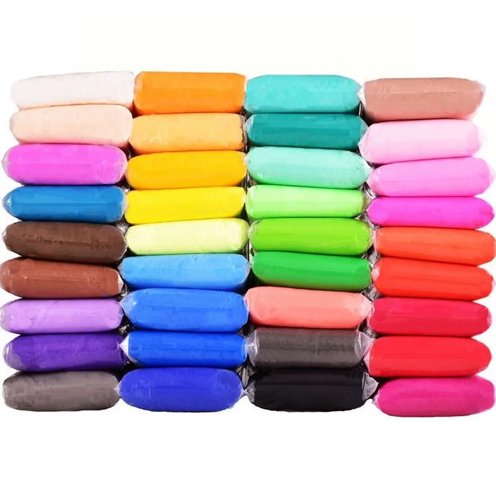 12/24/36 Color Air Dry Clay Colorful Plasticine Lightweight Clay With Tools Children Handicrafts Art Class School Art Supplies air dry clay modelling clay