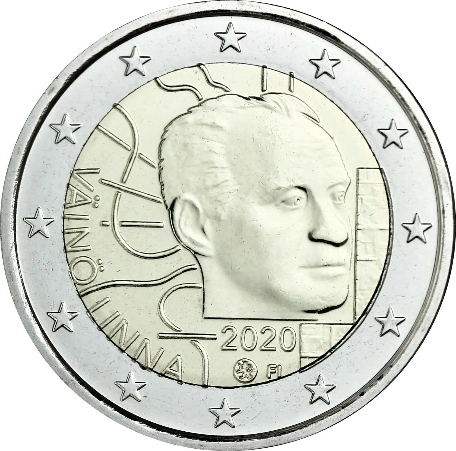 Finlandia 2020 Scrittore Di Monete Commemorative Weinuo Linna 100 Th Anniversary 2 Euro Unc Nuovo Di Zecca