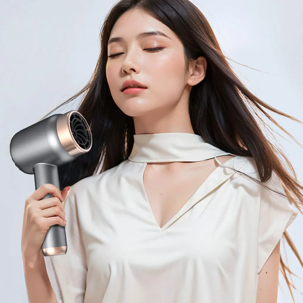 USB Charging Cordless Hair Dryer Travel Wireless Hair Dryer Home Rechargeable/Plug-In Negative Ion Hair Cold Portable Dormito 3