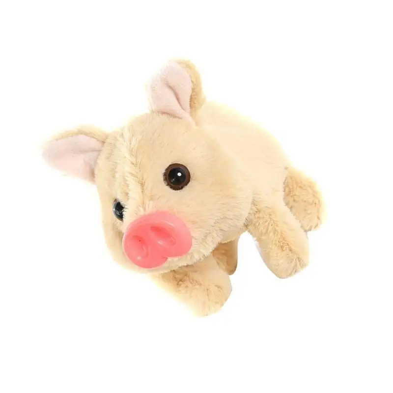 공감과 애완 동물 키우기 기술을 장려하는 어린이를위한 U13F 플러시 돼지 장난감 전기 애완 동물