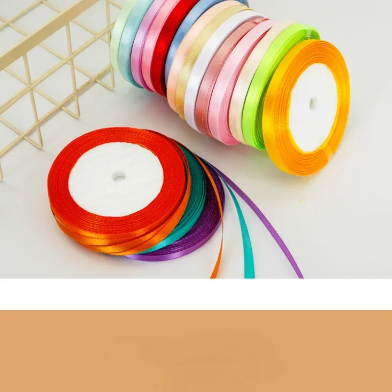 Elegant 6mm Satin Ribbon for DIY Crafts and Gift Wrapping