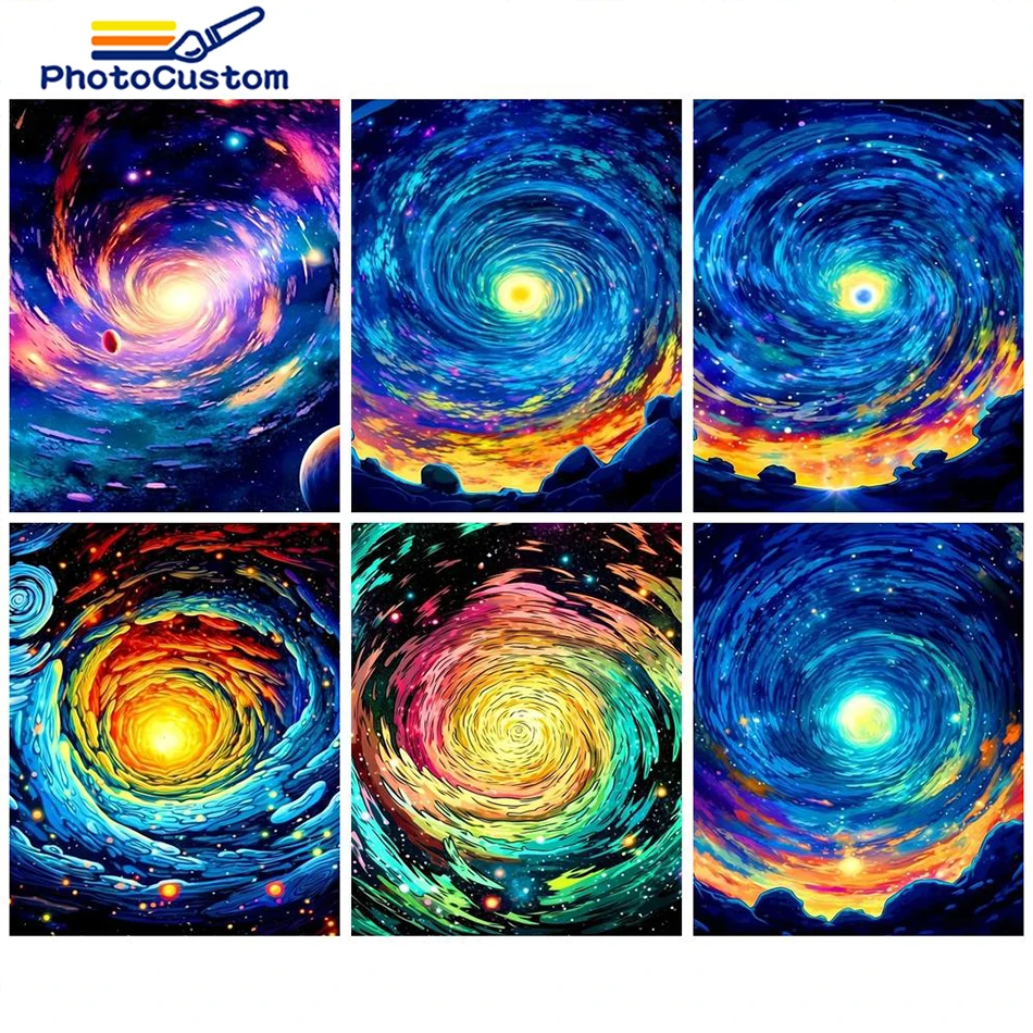 

PhotoCustom Paint By Numbers Abstracrt Scenery Pictures Of Coloring By Numbers On Canvas Diy Kits For Adults Painting By Numbers