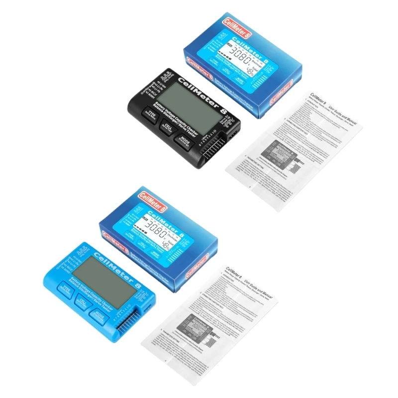

Цифровой прибор для проверки аккумуляторов ABS-RC Измеритель ячеек 8 Устройство проверки емкости Li-ion Nicd NiMH Тестер
