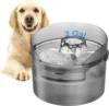 NPET Dog Water Fountain, 2 Gallon/270oz/8L Large Automatic Dog Water Dispenser with Splatter Guard for Large Dogs Multiple Pets 1