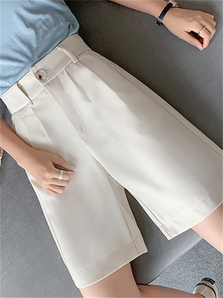 

Suits Shorts for Women Summer 2023 New High Waisted Straight Wide Leg Baggy Casual Korean Fashion Harajuku Shorts