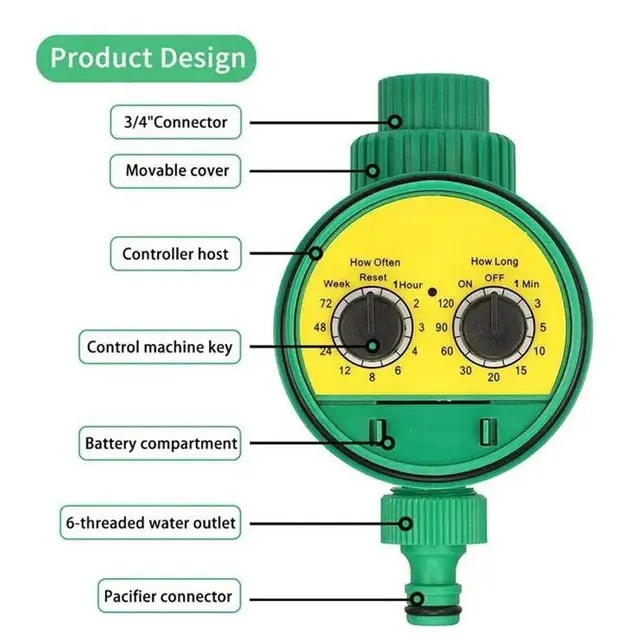 Automatic Watering Device Water-saving And Efficient Timer Controller Button Timer Irrigation Smart Irrigation Rotary G2X8 6