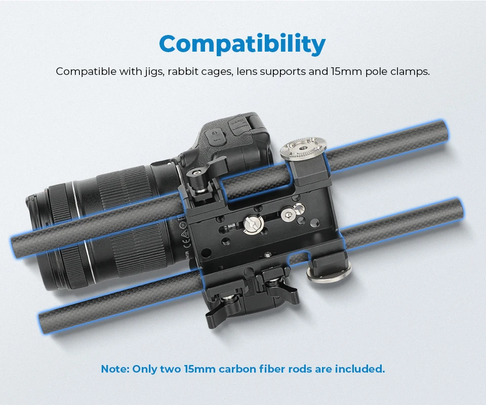 15mm Carbon Fiber Extension Rods For Rod Support System  3.94/6.69/7.87/11.81 in