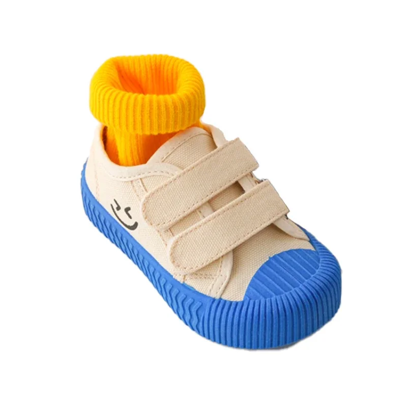 Baby Shoe Candy Colore Canvas Shoe Baby Girl Board Boy Shoes Soft Sole Kid Shoes Smiling Face Tenis Infantil Menino T&ecirc;nis