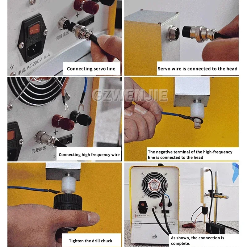 Perforator Portable Breaking Tap Screw Drill Tap Electromechanical Pulse EDM Drilling Machine High-Frequency Discharge 3000W 5